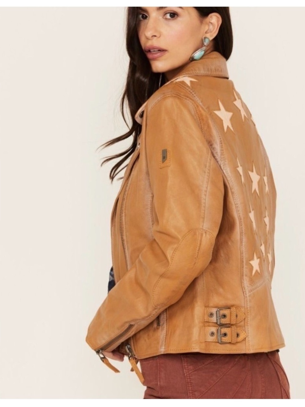 Mauritius Leather Scatter Star Jacket - Tan Medium